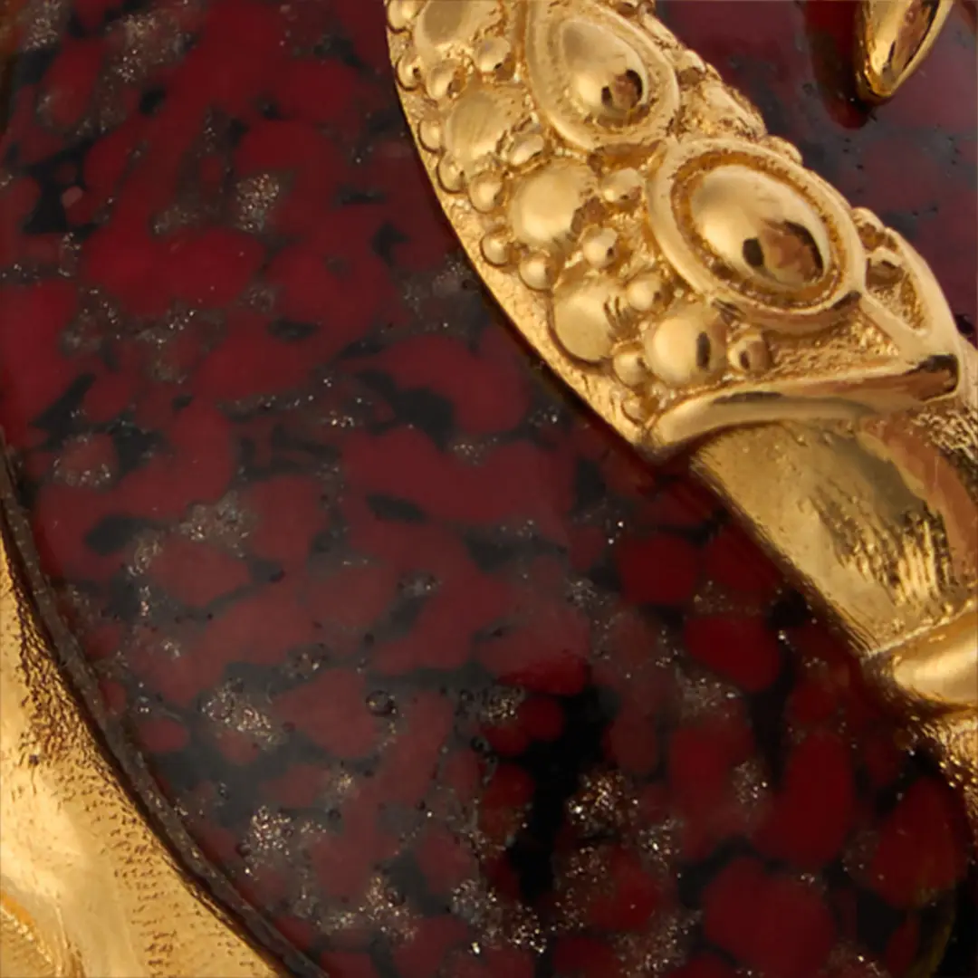 Roberto Cavalli Golden Cocktail Ring With Ruby Stone | Thumbnail 4