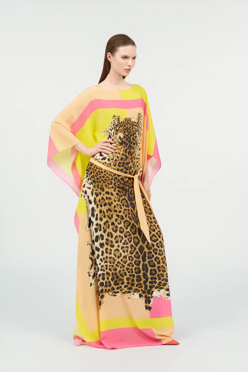 Roberto Cavalli Silk Kaftan with Cavalli Pop Print | Thumbnail 2