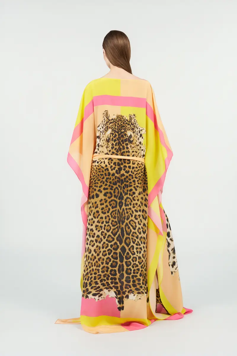 Roberto Cavalli Silk Kaftan with Cavalli Pop Print | Thumbnail 3