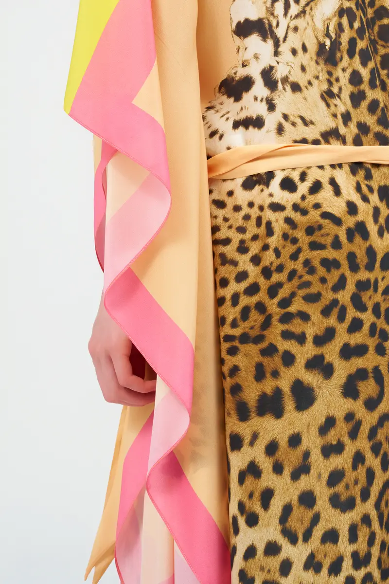 Roberto Cavalli Silk Kaftan with Cavalli Pop Print | Thumbnail 6