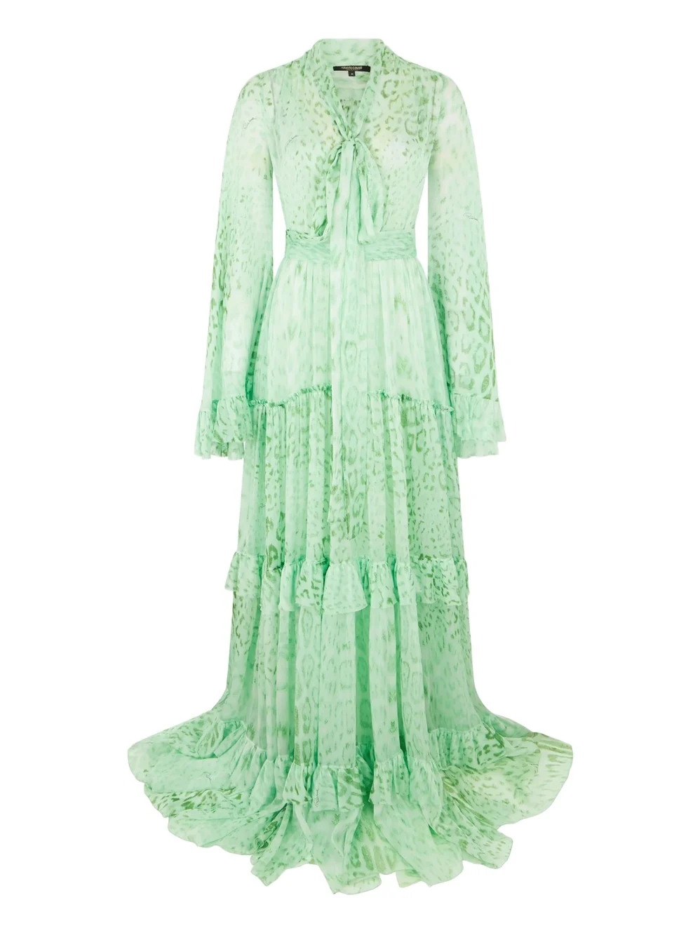 Jaguar Mint Print Silk Dress