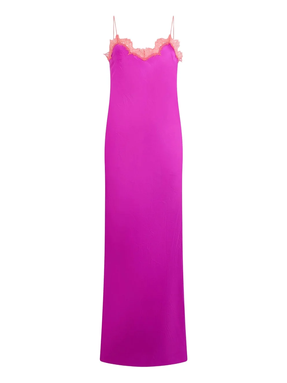 Fuchsia Silk Maxi Slip Dress