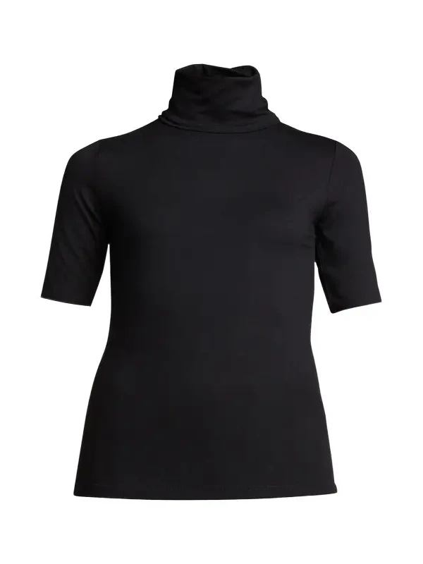 Soft Touch Elbow-Sleeve Turtleneck Soft Touch Elbow-Sleeve Turtleneck