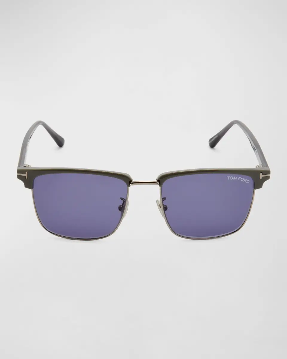 Tom Ford Men's FT0997-Hudson Half-Rim Square Sunglasses | Thumbnail 3 Tom Ford Men's FT0997-Hudson Half-Rim Square Sunglasses | Thumbnail 3