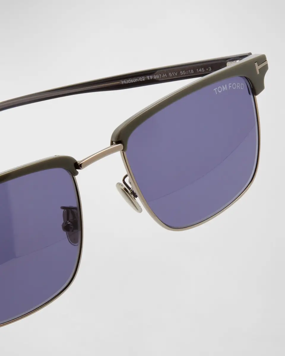 Tom Ford Men's FT0997-Hudson Half-Rim Square Sunglasses | Thumbnail 5 Tom Ford Men's FT0997-Hudson Half-Rim Square Sunglasses | Thumbnail 5