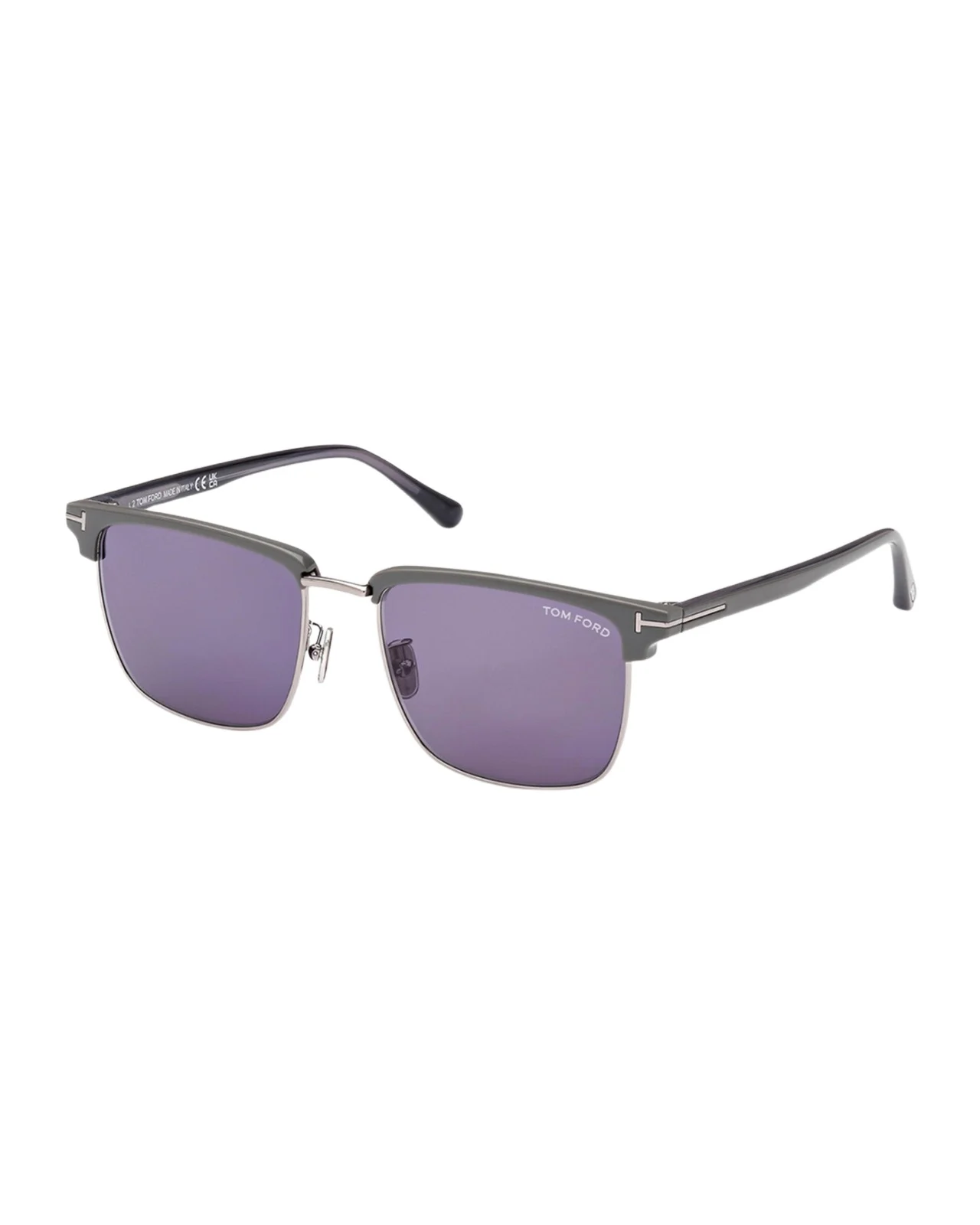 Tom Ford Men's FT0997-Hudson Half-Rim Square Sunglasses