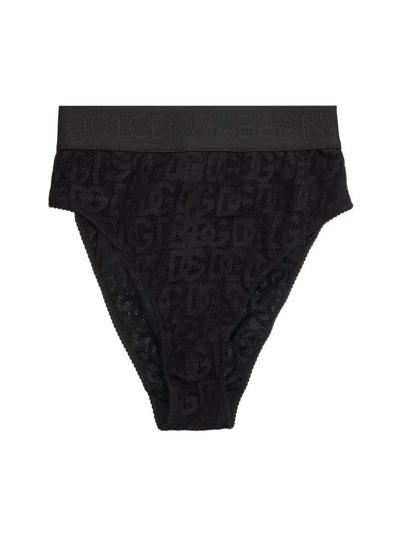 Dolce & Gabbana Logo Tulle High-Rise Briefs
