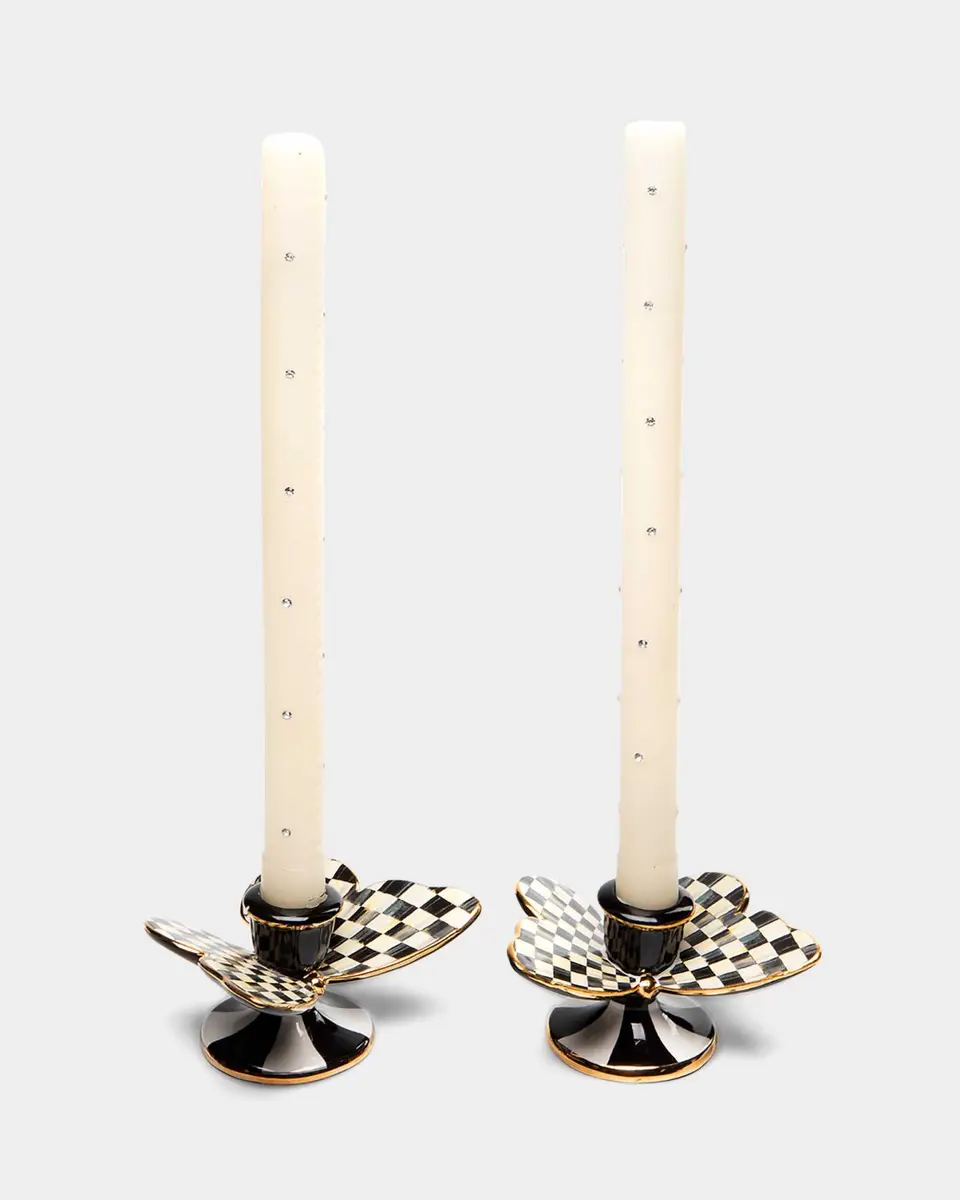 MacKenzie-Childs Courtly Check Butterfly Candle Holders, Set Of 2 | Thumbnail 2