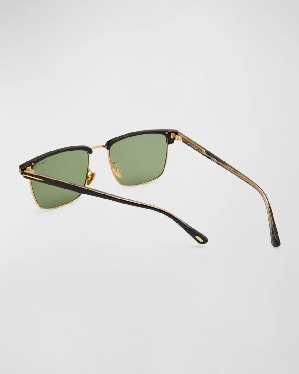 Tom Ford Men's FT0997-Hudson Half-Rim Square Sunglasses | Thumbnail 2