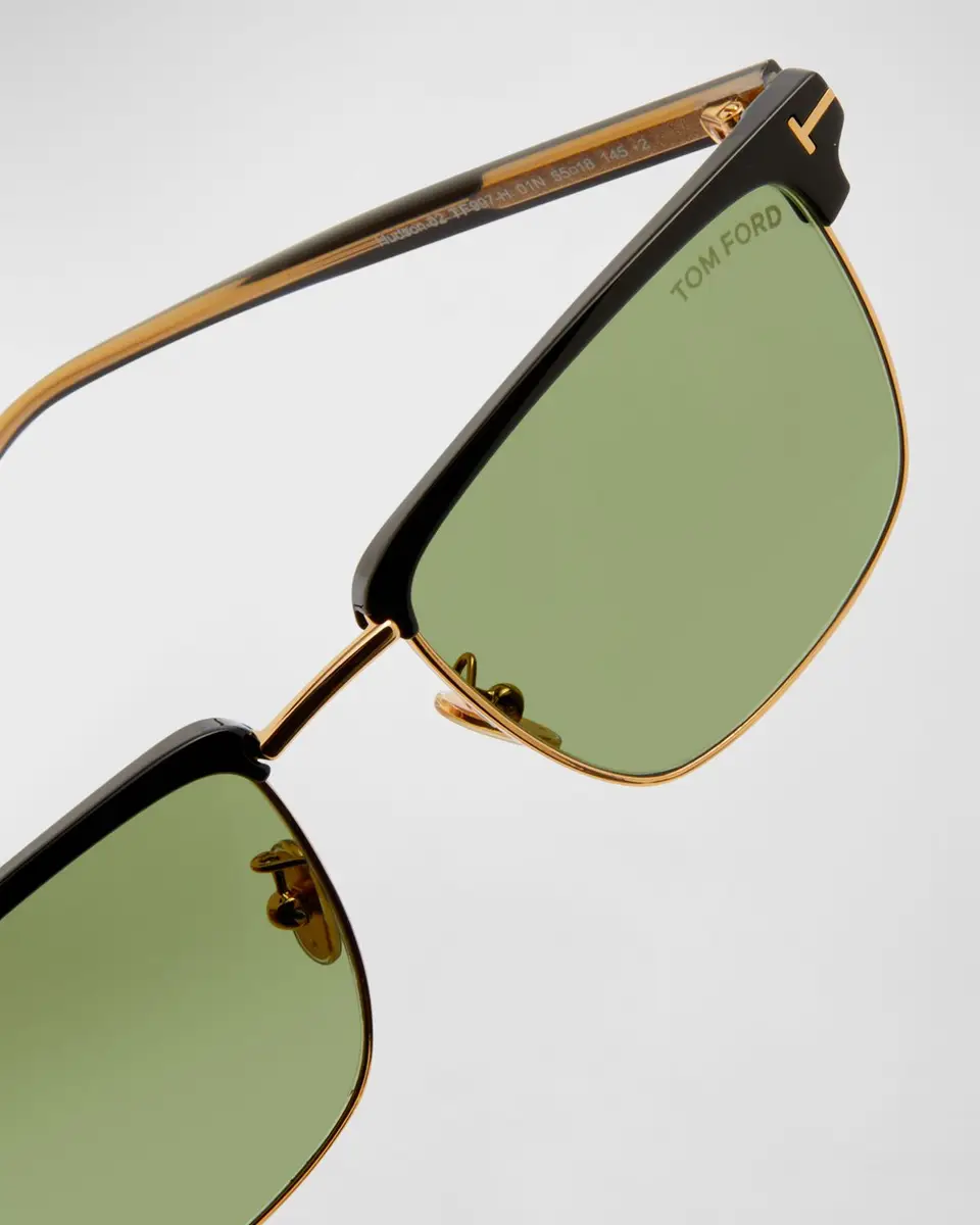 Tom Ford Men's FT0997-Hudson Half-Rim Square Sunglasses | Thumbnail 5