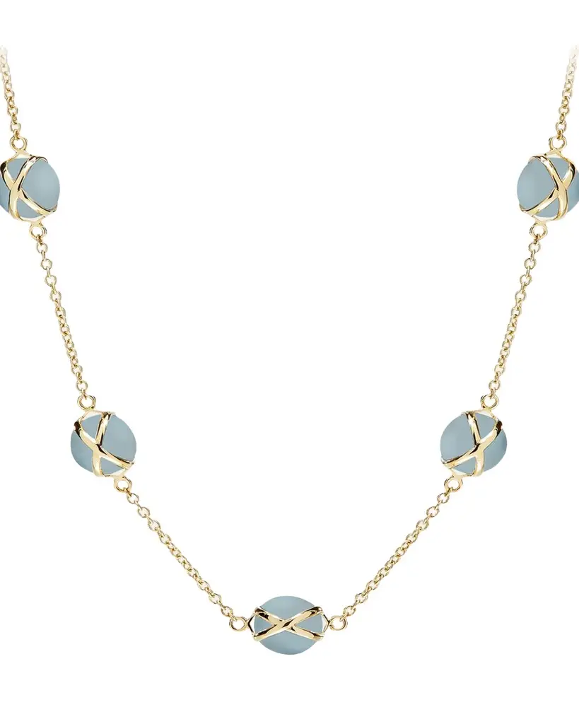 L. Klein 18k Gold Prisma Aquamarine Chain Necklace | Image 1 L. Klein 18k Gold Prisma Aquamarine Chain Necklace | Image 1