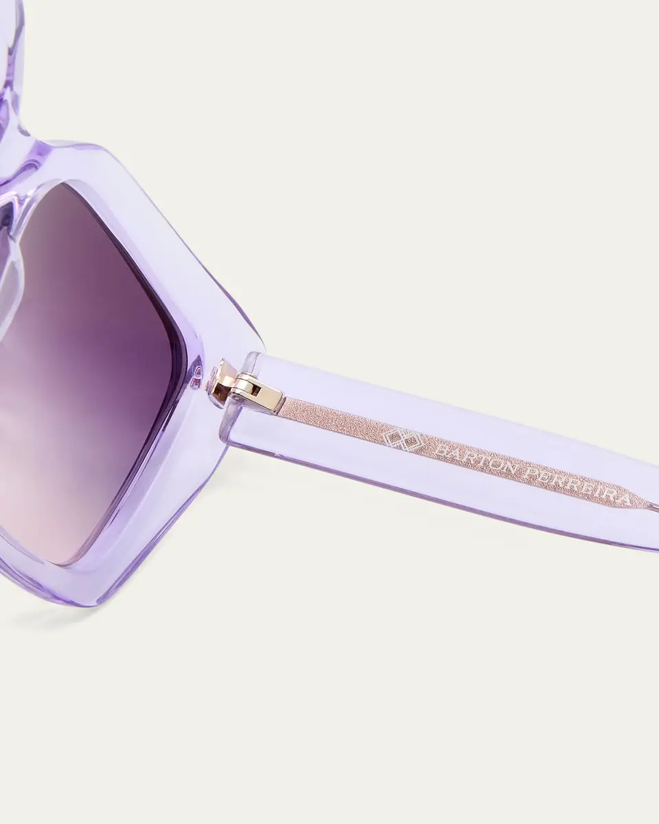 BARTON PERREIRA Devine Square Acetate & Titanium Sunglasses | Thumbnail 4