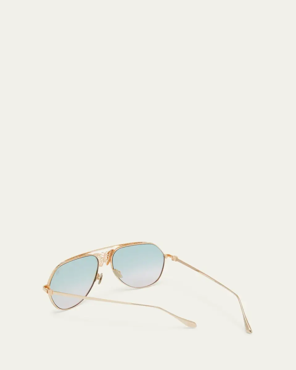 Anna-Karin Karlsson Miss Rosell 2 Butterfly Titanium Aviator Sunglasses | Thumbnail 2