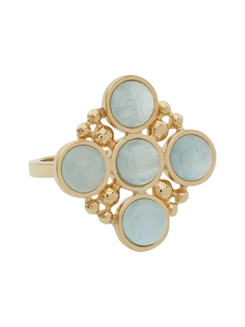 L. Klein 18k Gold Bubbles Aquamarine Ring