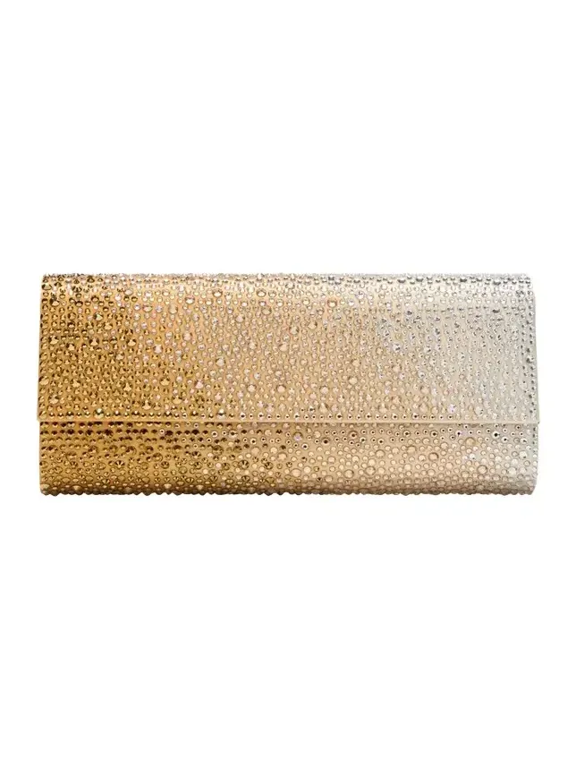 Perry Ombre Crystal Flap Clutch Bag