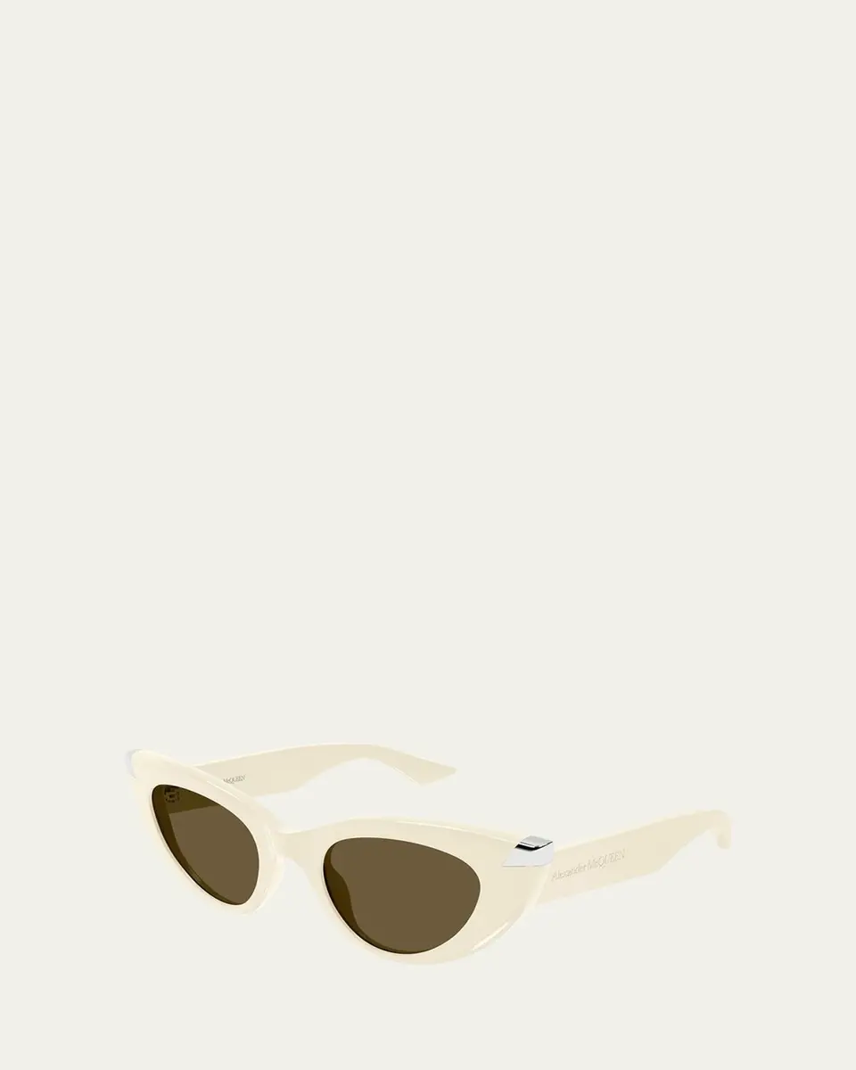 Alexander McQueen Sleek Acetate Cat-Eye Sunglasses | Thumbnail 2 Alexander McQueen Sleek Acetate Cat-Eye Sunglasses | Thumbnail 2