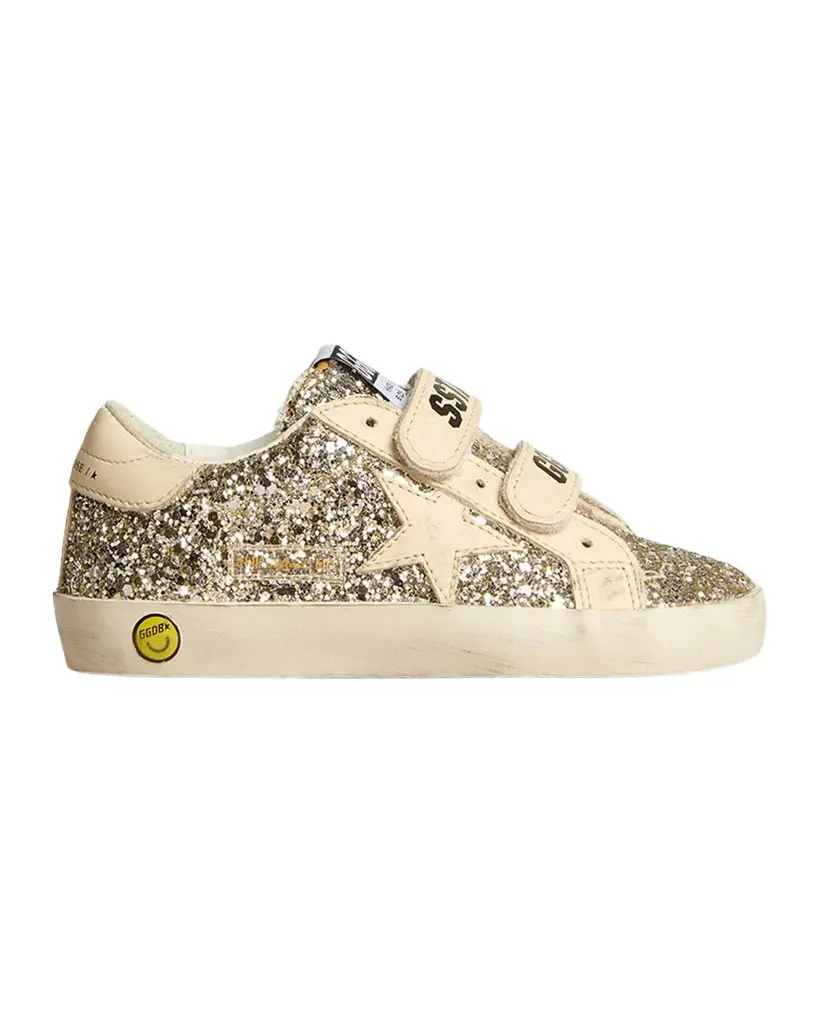 Golden Goose Girl's Old School Glitter Dual-Grip Sneakers, Toddler/Kids | Image 1 Golden Goose Girl's Old School Glitter Dual-Grip Sneakers, Toddler/Kids | Image 1