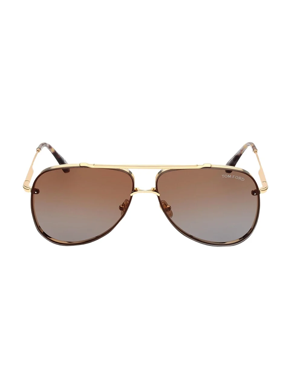 Tortoise Metal & Acetate Aviator Sunglasses Tortoise Metal & Acetate Aviator Sunglasses