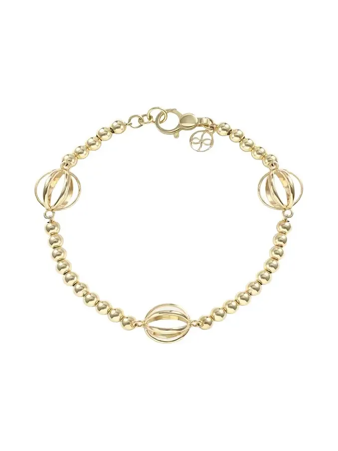 Prisma 18K Yellow Gold Ball Chain Bracelet, 7.5"L
