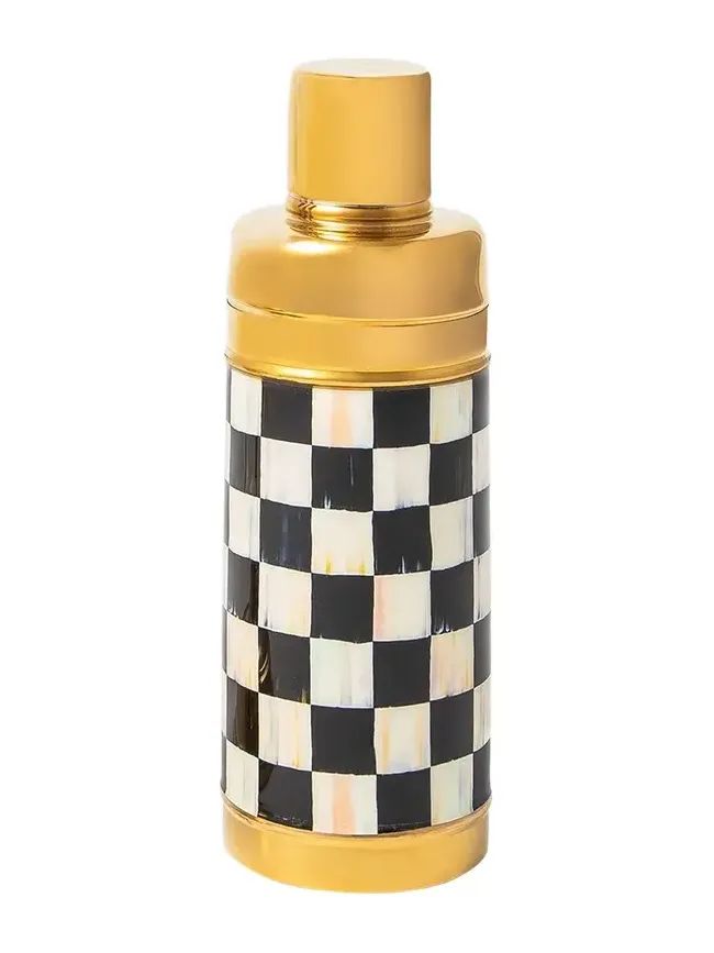 MacKenzie-Childs Courtly Check 3260 Gold Cocktail Shaker