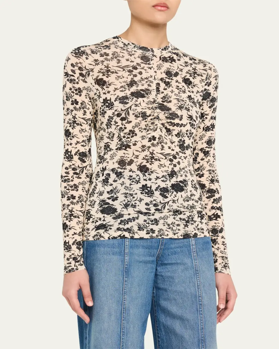 Ulla Johnson Neri Long-Sleeve Ruched Top | Thumbnail 4 Ulla Johnson Neri Long-Sleeve Ruched Top | Thumbnail 4