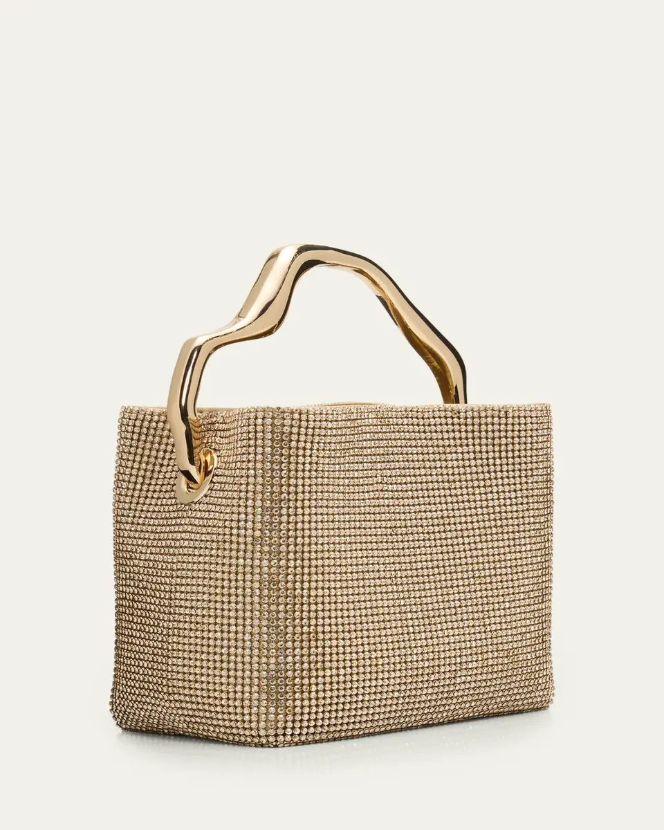 Cult Gaia Solene Mini Rhinestone Sculptural Top-Handle Bag | Thumbnail 3 Cult Gaia Solene Mini Rhinestone Sculptural Top-Handle Bag | Thumbnail 3