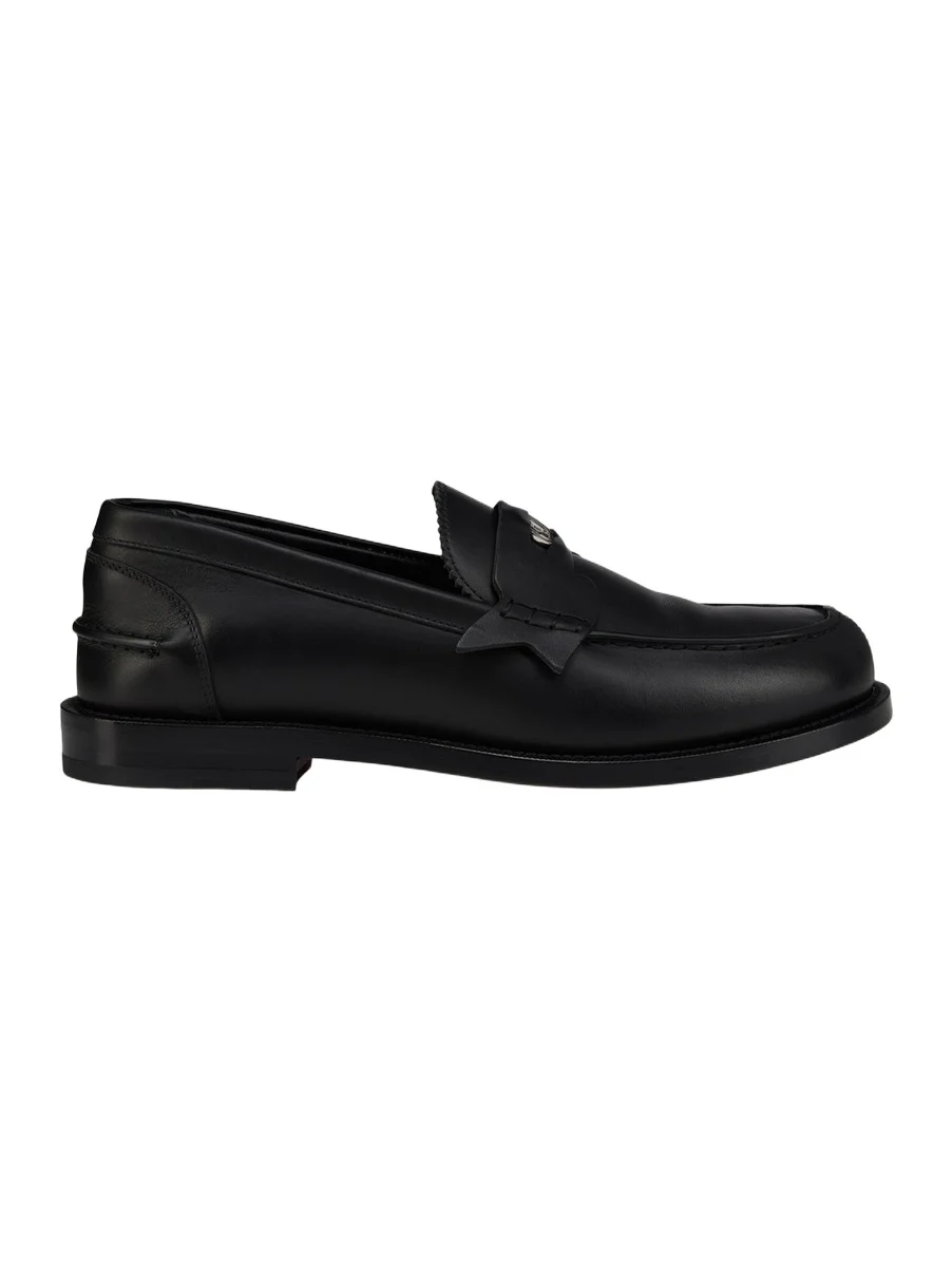 Christian Louboutin x Jaden Smith Men's Plato Leather Red-Sole Penny Loafers