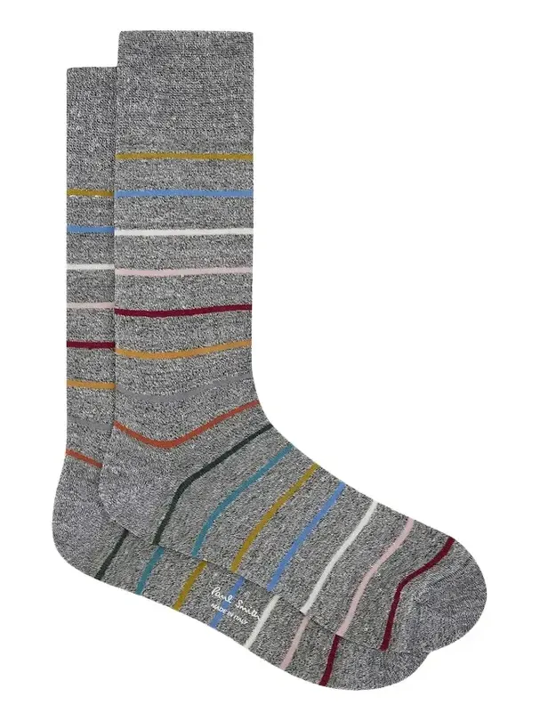 Paul Smith Men's Block Signature Stripe Crew Socks