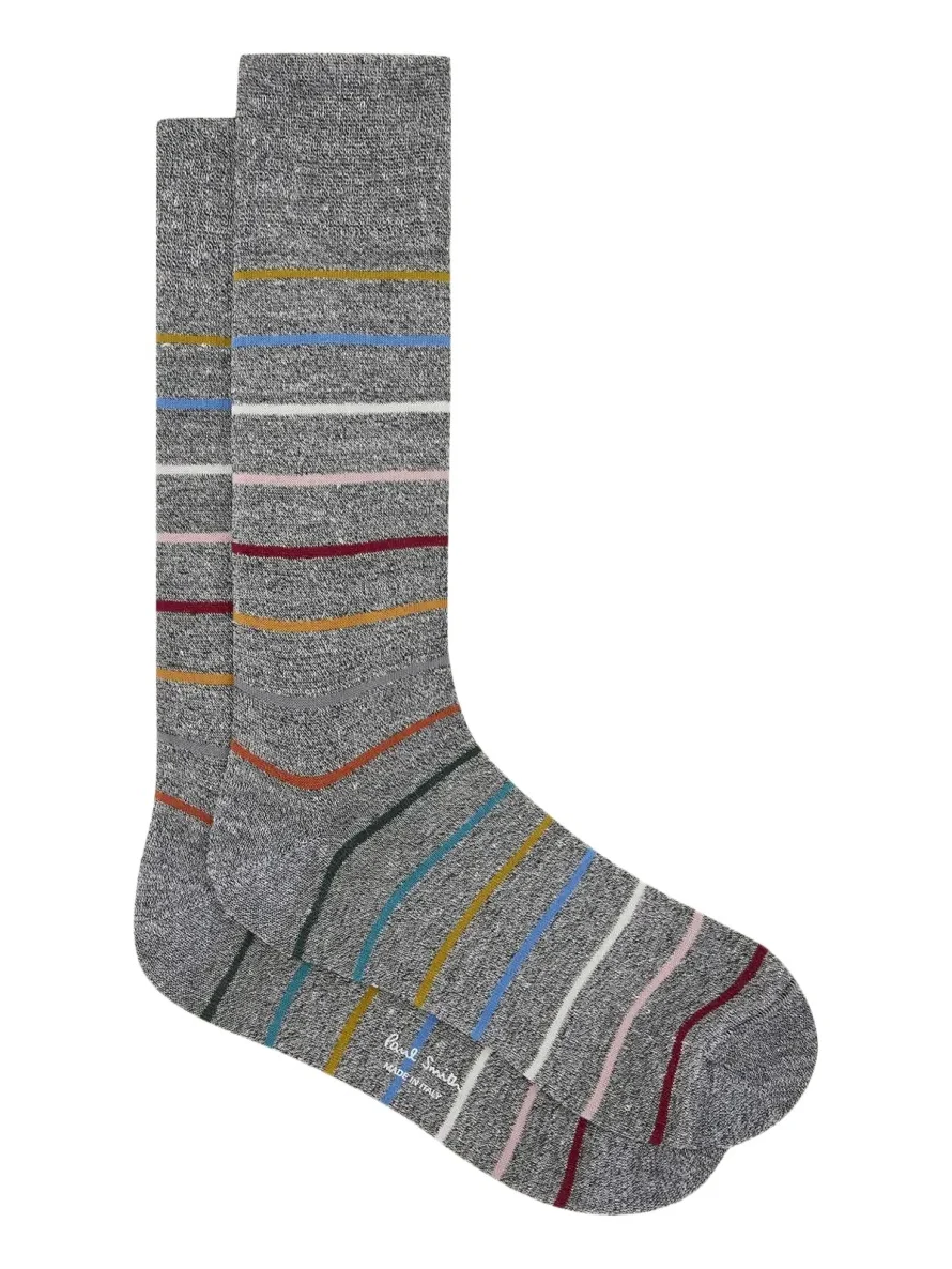 Paul Smith Men's Block Signature Stripe Crew Socks