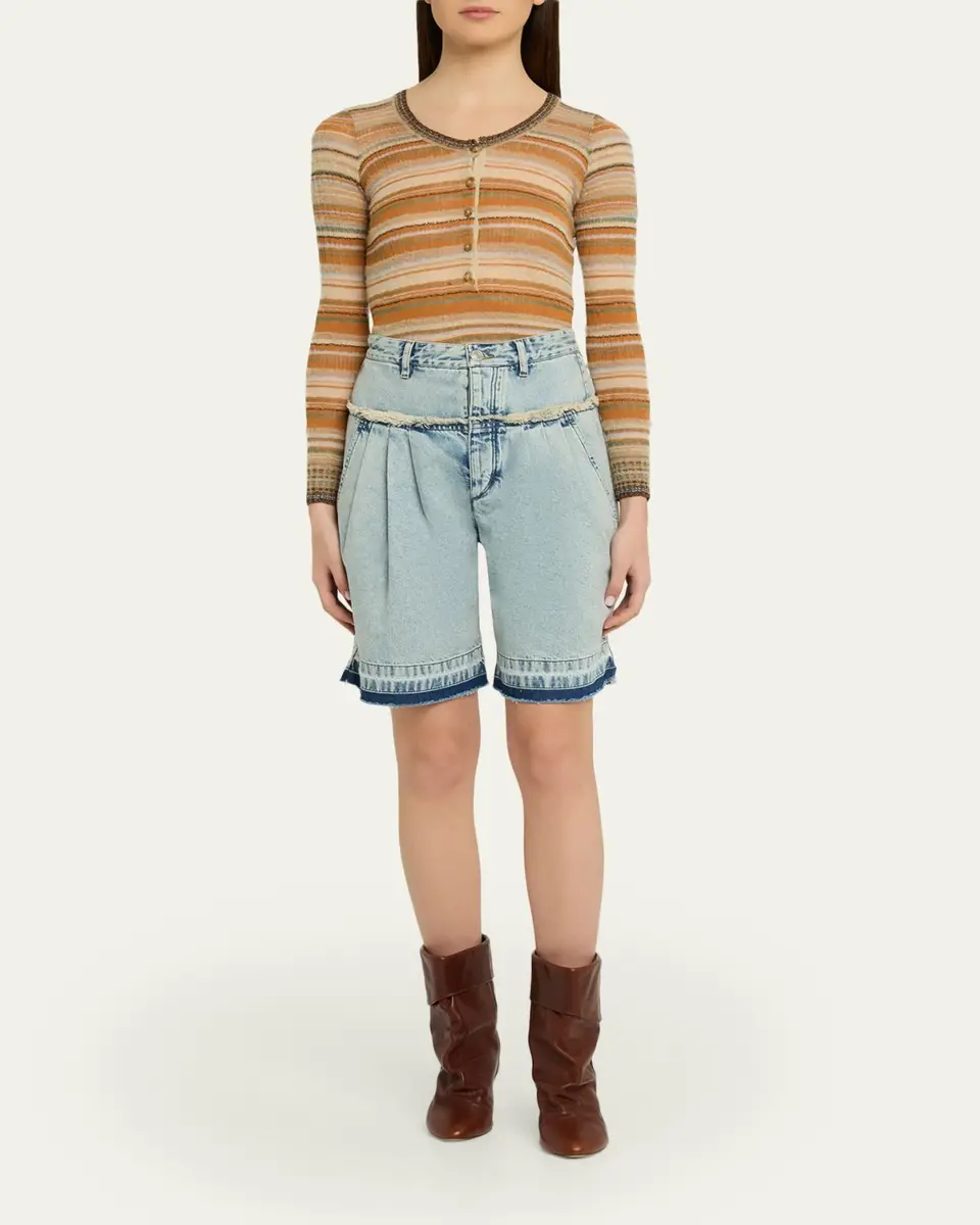 Etoile Isabel Marant Frederica Striped Linen-Blend Top | Thumbnail 2