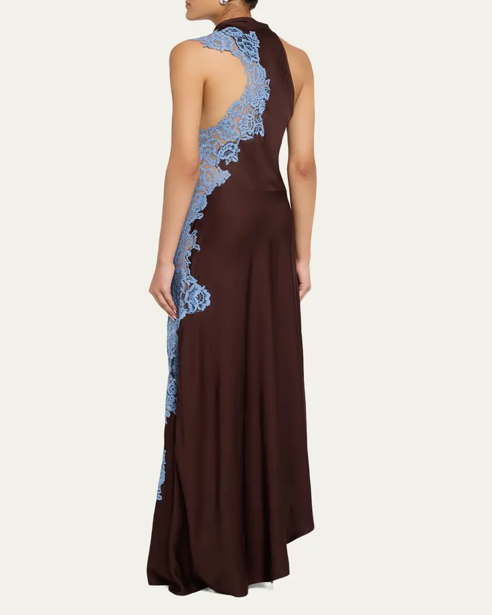 A.L.C. Josephine Satin and Lace Maxi Dress | Thumbnail 3