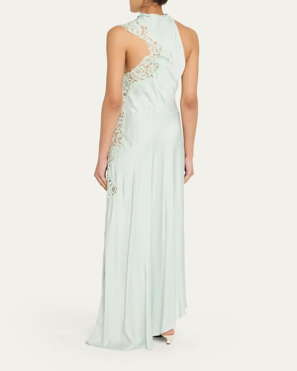 A.L.C. Josephine Satin and Lace Maxi Dress | Thumbnail 7