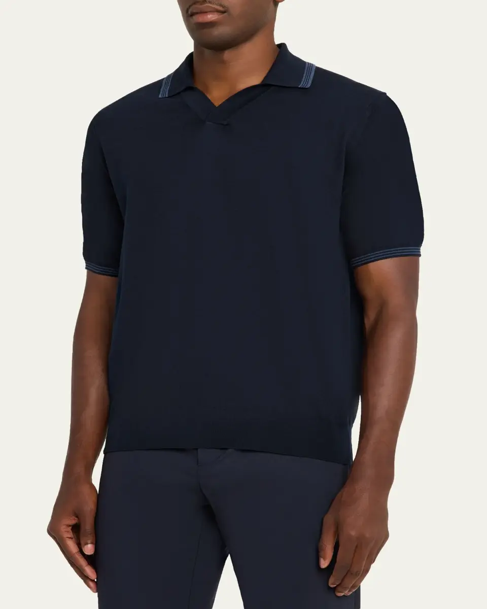 Fioroni Men's Giza Cotton Polo | Thumbnail 4
