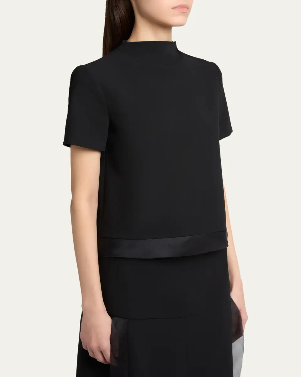 Jil Sander Textured Wool Back-Cutout Crewneck Sweater | Thumbnail 4 Jil Sander Textured Wool Back-Cutout Crewneck Sweater | Thumbnail 4