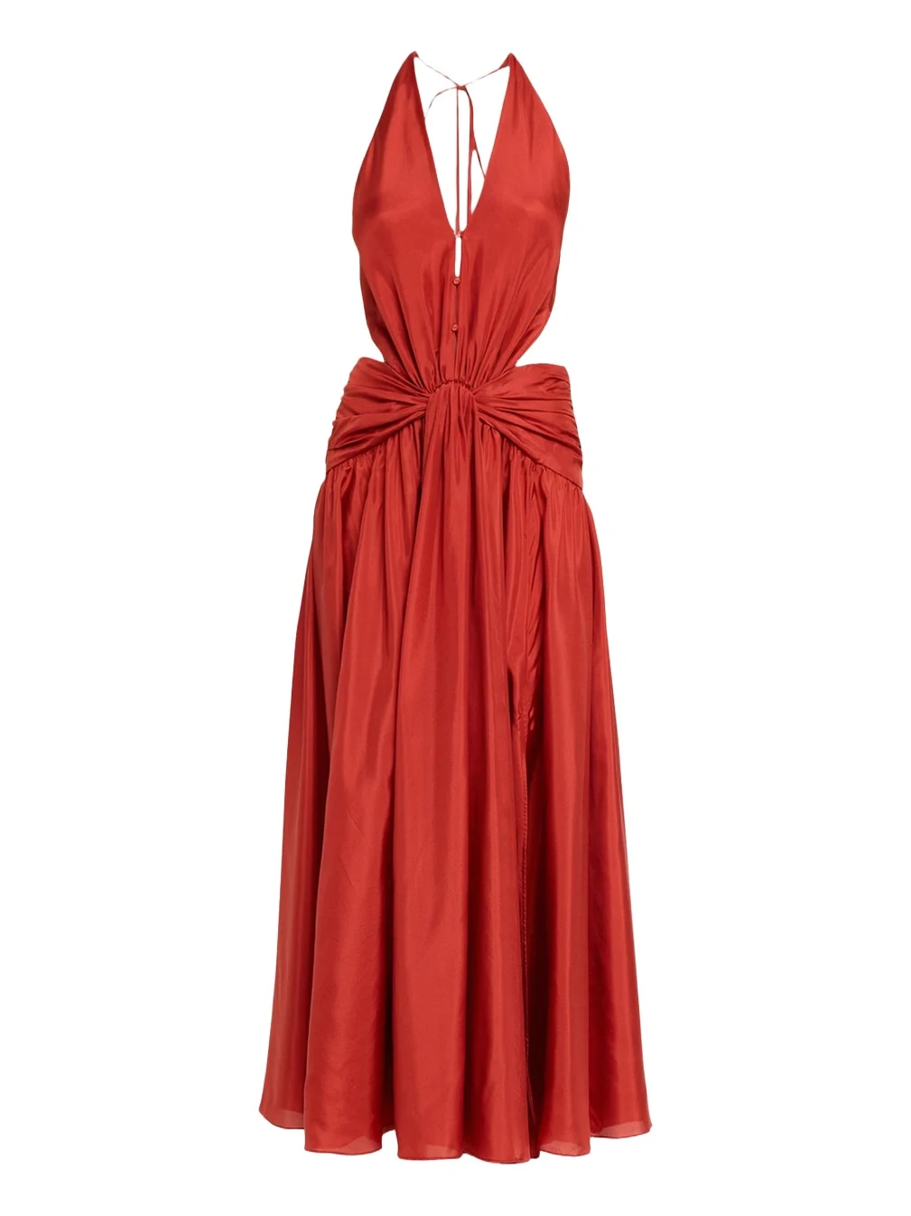 Zimmermann Indra Plunge Halter Maxi Dress