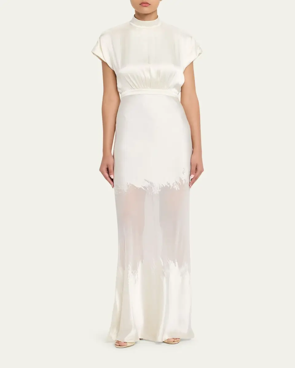 Saloni Fabienne Silk Long Dress | Thumbnail 2