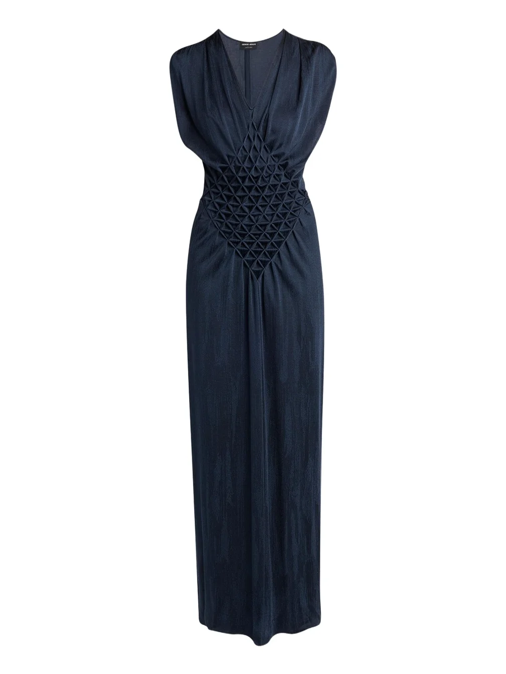 Diamond Pleat Sleeveless Maxi Dress Diamond Pleat Sleeveless Maxi Dress