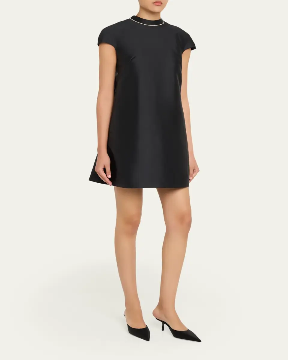 Atelier Prabal Gurung Pearly-Trim Cap Sleeve Mini Dress | Thumbnail 4 Atelier Prabal Gurung Pearly-Trim Cap Sleeve Mini Dress | Thumbnail 4