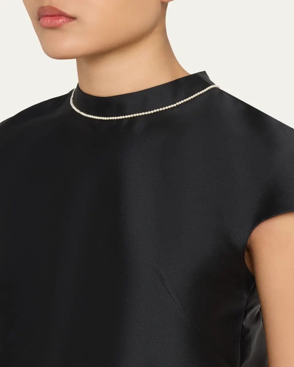 Atelier Prabal Gurung Pearly-Trim Cap Sleeve Mini Dress | Thumbnail 5 Atelier Prabal Gurung Pearly-Trim Cap Sleeve Mini Dress | Thumbnail 5