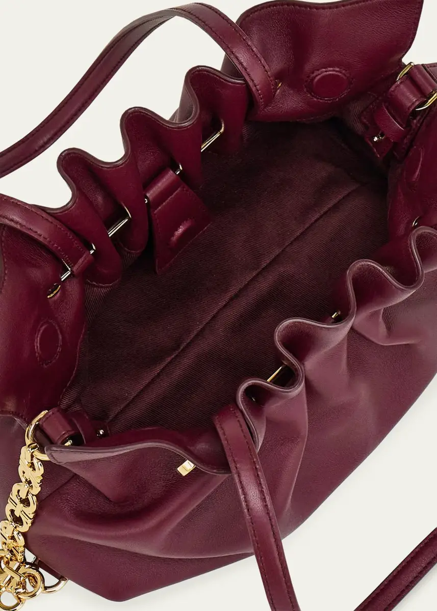 Ferragamo Gancio Pin Soft Leather Shoulder Bag | Thumbnail 2 Ferragamo Gancio Pin Soft Leather Shoulder Bag | Thumbnail 2