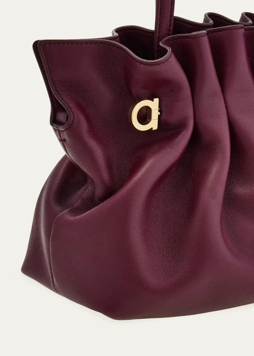 Ferragamo Gancio Pin Soft Leather Shoulder Bag | Thumbnail 3 Ferragamo Gancio Pin Soft Leather Shoulder Bag | Thumbnail 3