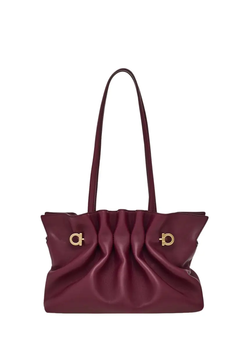 Ferragamo Gancio Pin Soft Leather Shoulder Bag | Thumbnail 4 Ferragamo Gancio Pin Soft Leather Shoulder Bag | Thumbnail 4
