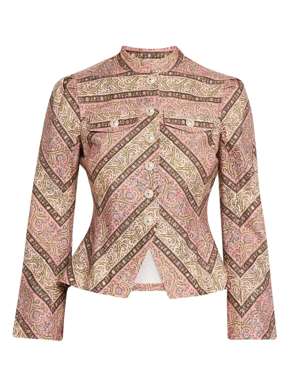 Pepper Paisley Denim Jacket