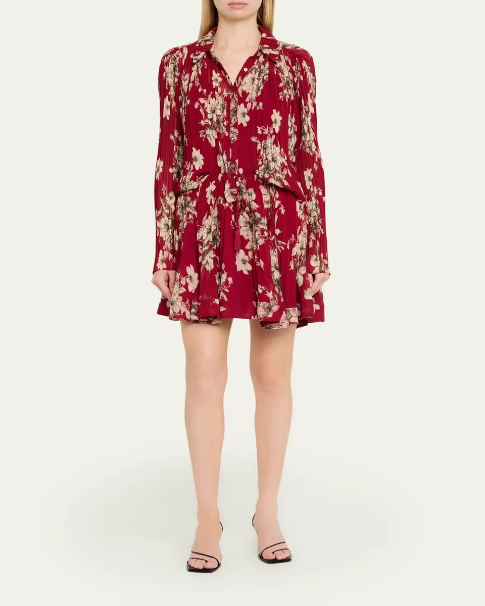 Cinq à Sept Hand-Sketched Floral Georgette Blouse | Thumbnail 2