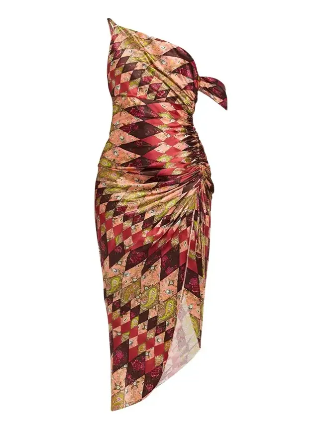 Cinq à Sept Elliana Draped Silk Midi Dress