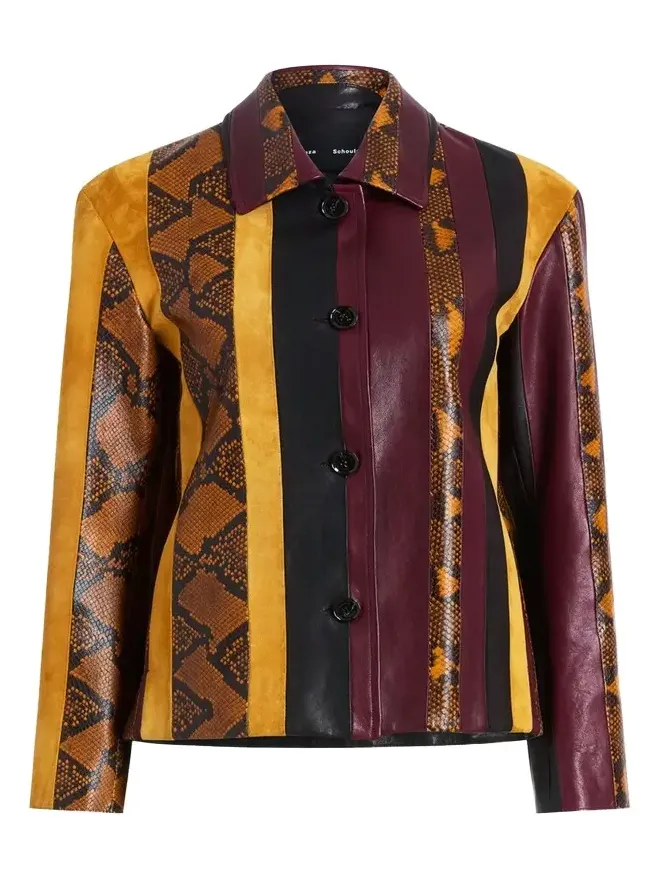 Sirine Striped Leather Jacket Sirine Striped Leather Jacket