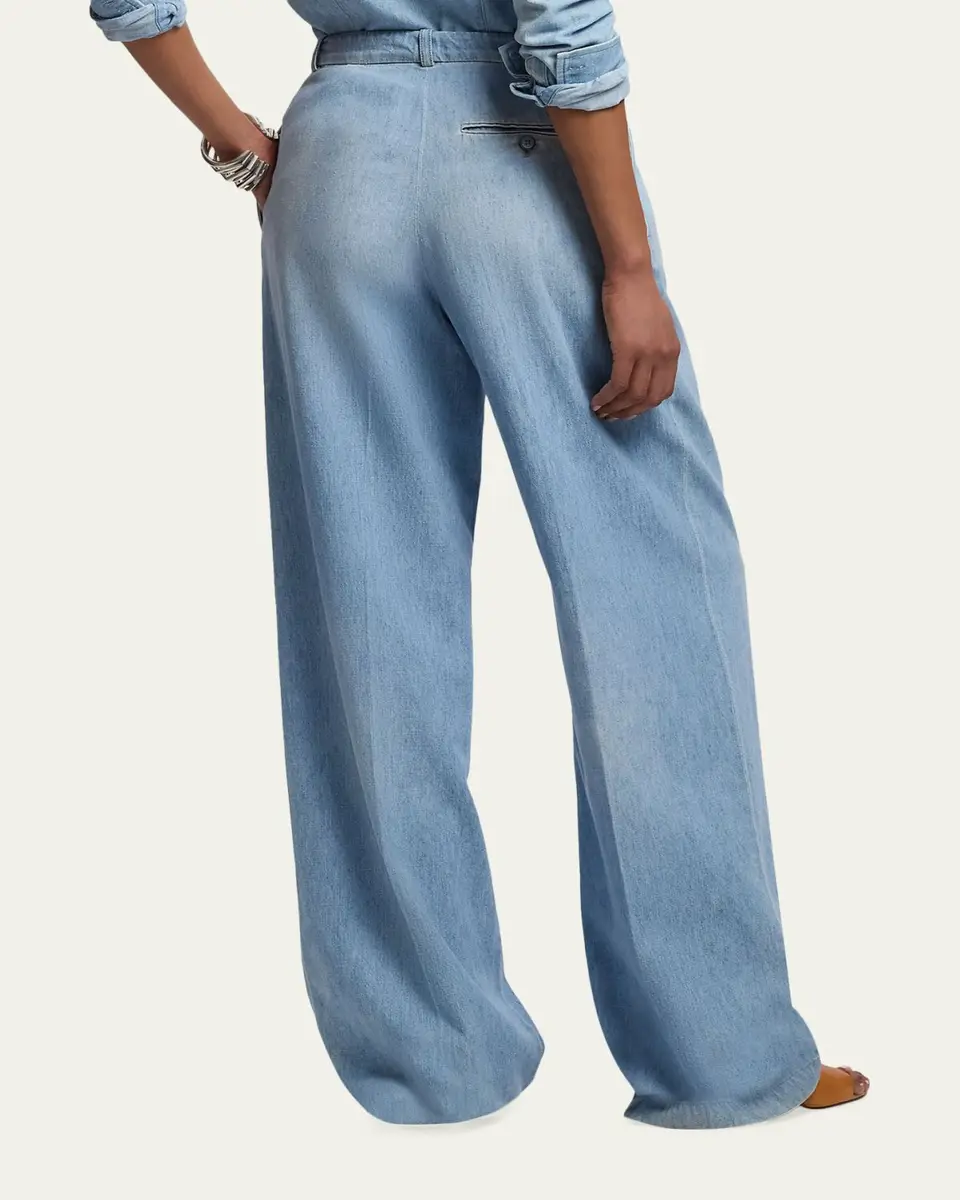 Ralph Lauren Collection Livie Cotton Denim Pants | Thumbnail 3 Ralph Lauren Collection Livie Cotton Denim Pants | Thumbnail 3