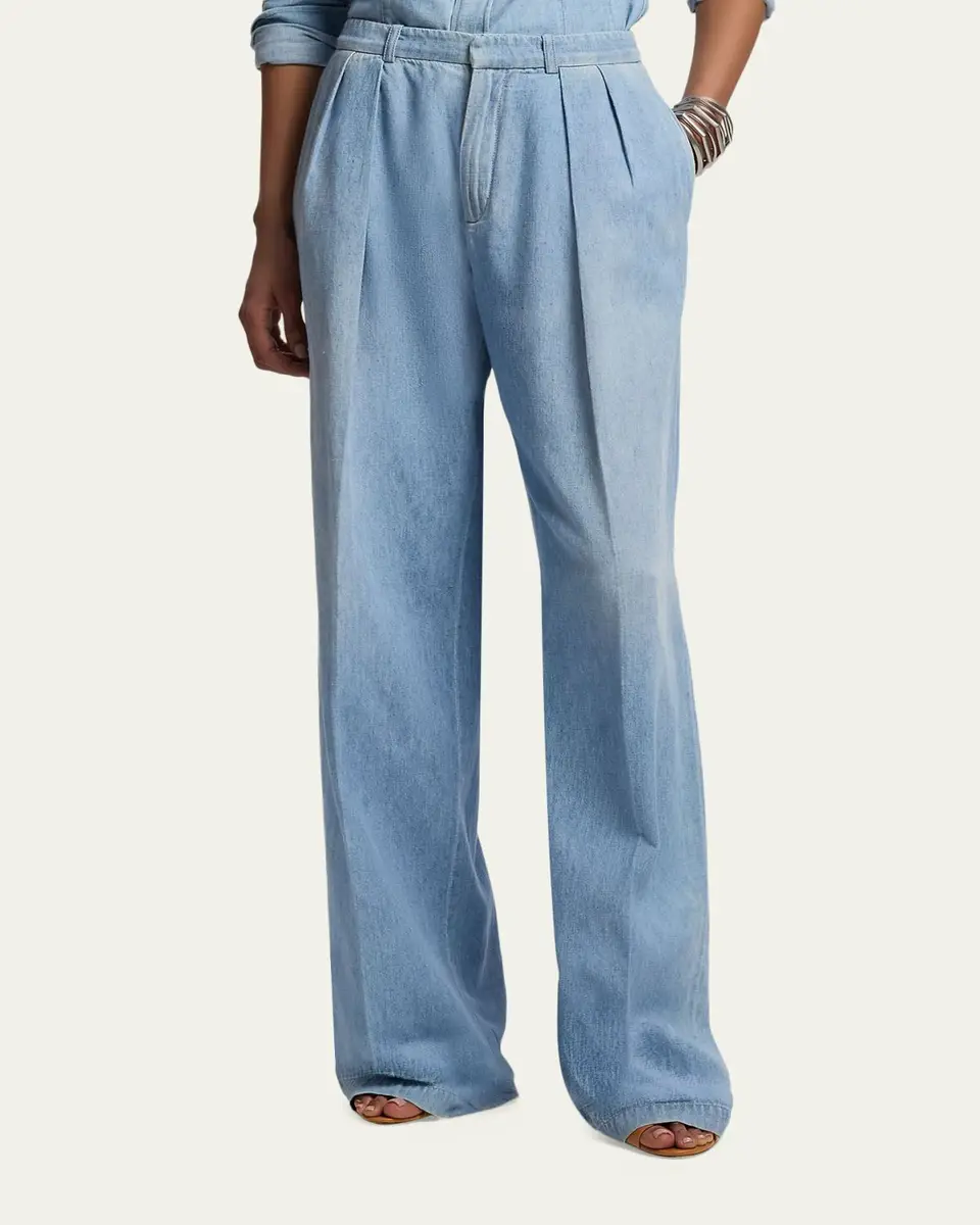Ralph Lauren Collection Livie Cotton Denim Pants | Thumbnail 4 Ralph Lauren Collection Livie Cotton Denim Pants | Thumbnail 4