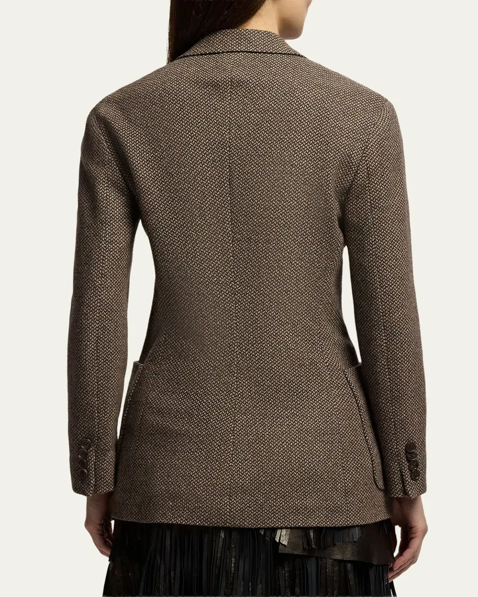 Ralph Lauren Collection Hailey Broken-Twill Jersey Jacket | Thumbnail 3
