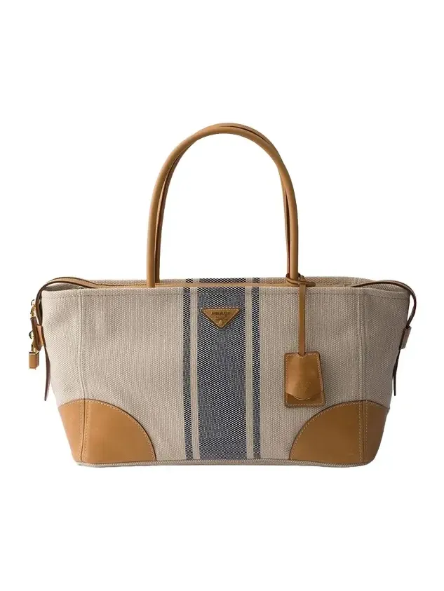 Large Canvas and Leather Tote Bag Large Canvas and Leather Tote Bag